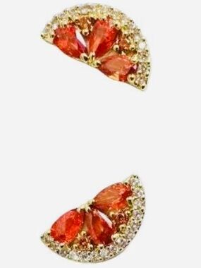 KATE SPADE NEW YORK ♠️ FRUIT SALAD ORANGE SLICE CITRUS STUD EARRINGS 🍊